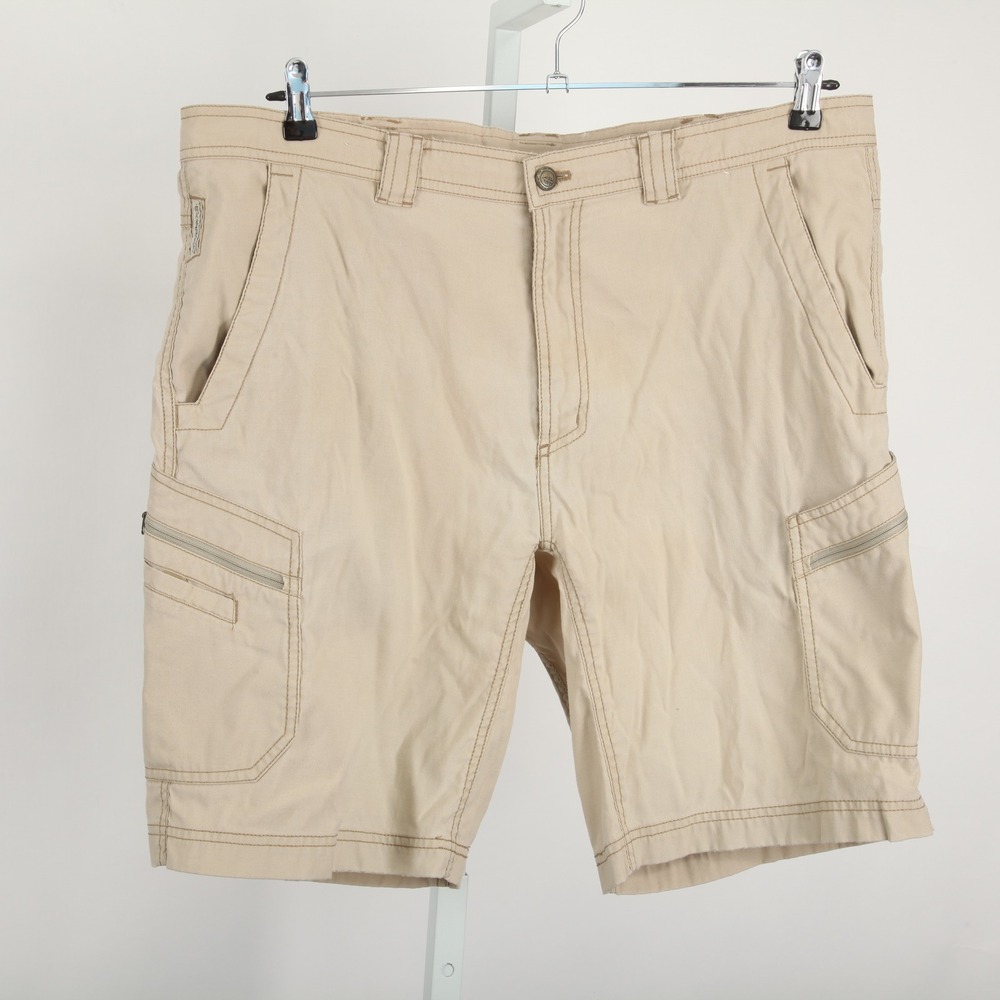 ExOfficio Men's Khaki Tan Cargo Shorts Size 38 Cotton Blend Travel Outdoor